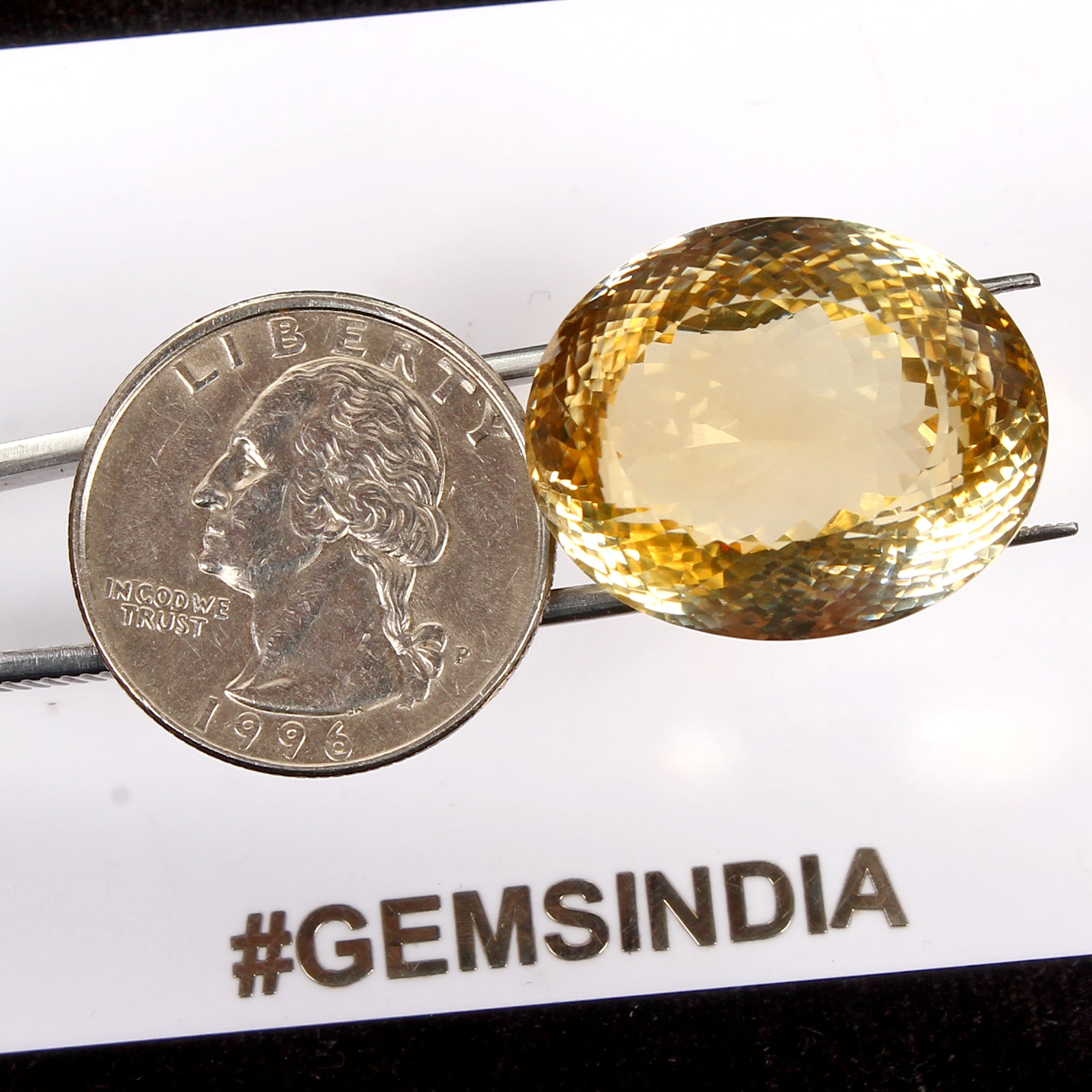 Citrine Loose Gemstone, Untreated, Yellow — 23x19x15 mm, 48.10 Ct, Brazil