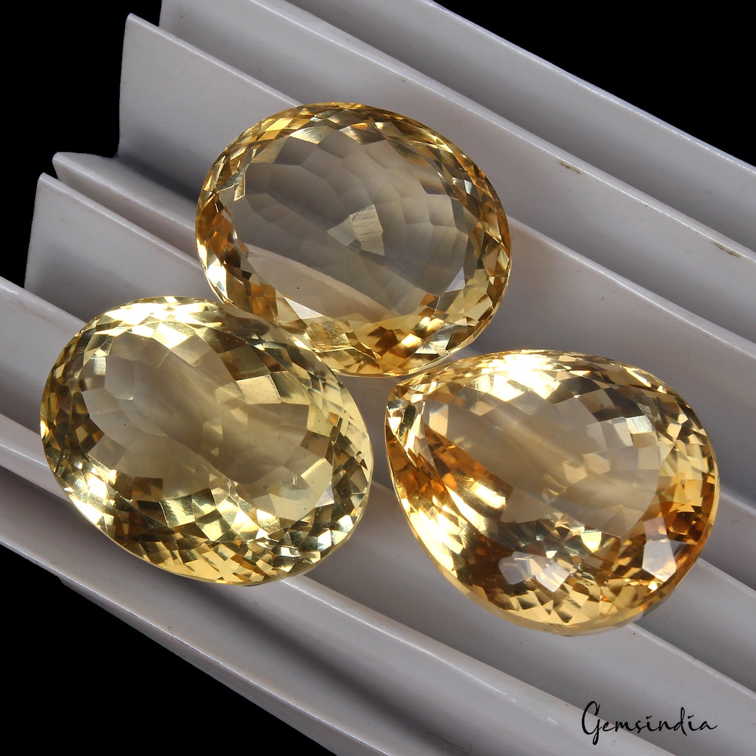 81.60 Ct Natural Untreated Yellow Citrine Mix Cut Faceted Loose Gemstone Lot 3Pc