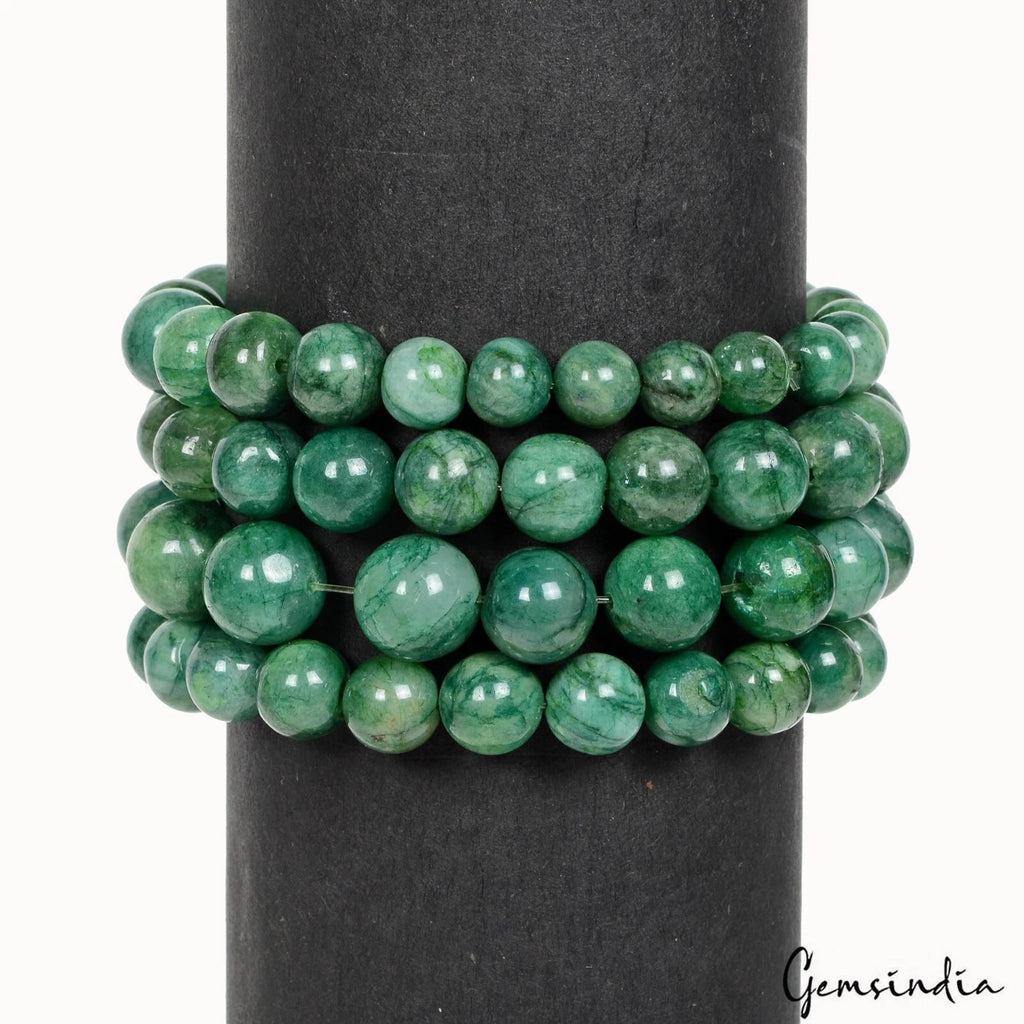 Emerald Bracelet, Color Enhanced, Green — 6 inch, 440 Ct