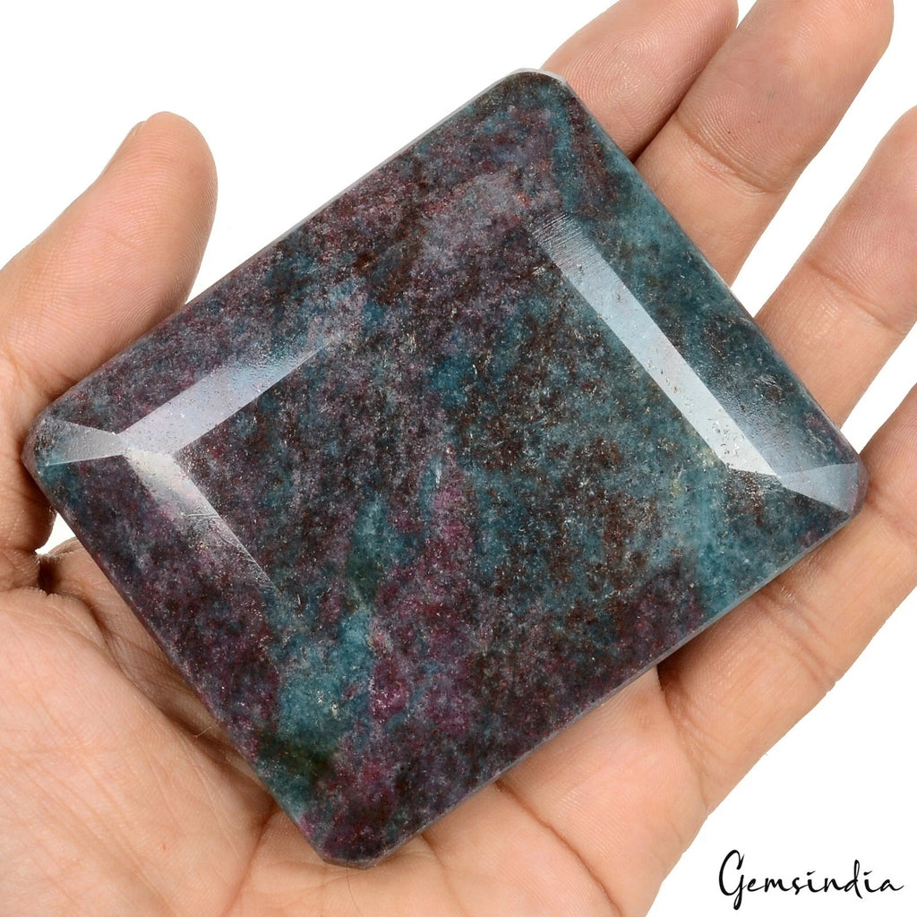 Ruby Kyanite Loose Gemstone, Octagon Cut, Untreated — 76x64x29 mm, 2300 Ct, Madagascar