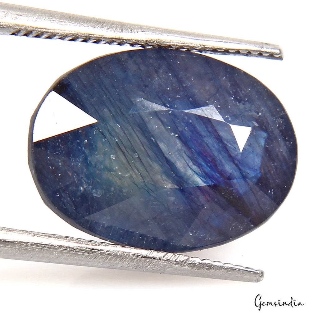 Certified 8.80 Cts Natural Ceylon Blue Sapphire Pitambari Neelam Oval Rare Gem