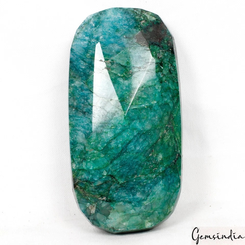 Emerald Loose Gemstone, Oval Cut, Color Enhanced — 7.3x3.75x1.75 Inch, 6450 Ct (1.29 Kg), Brazil
