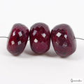 840 Ct Natural African Red Ruby Round Faceted 32-34mm Drill Bead Loose Gems Lot