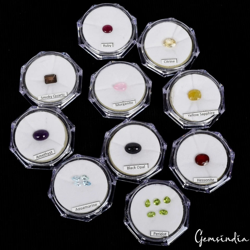 17 Pcs Estate Genuine Precious Loose Mix Cut Jewelry Multi Gemstones Collection