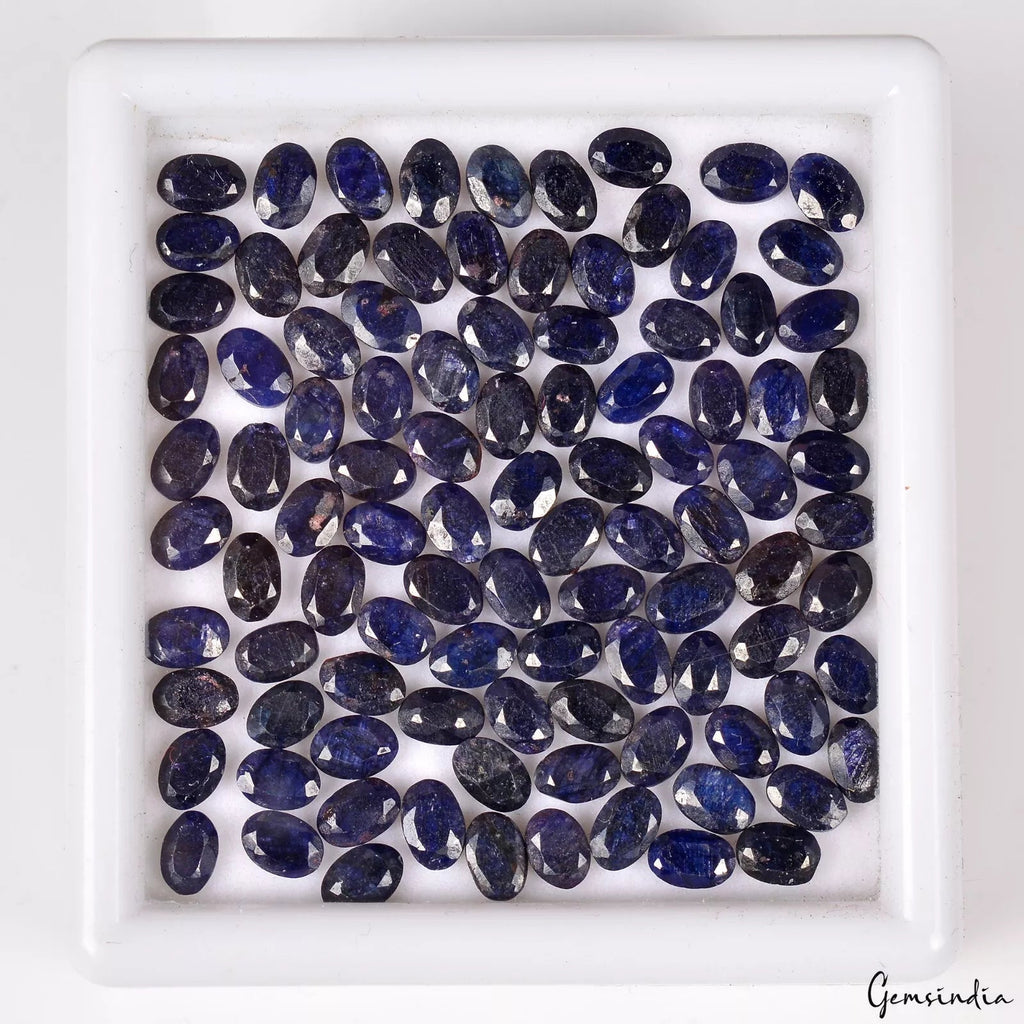 100 Pc Natural Blue Sapphire Oval Cut 6x4mm Loose jewelry Kind Gemstones~59.90Ct
