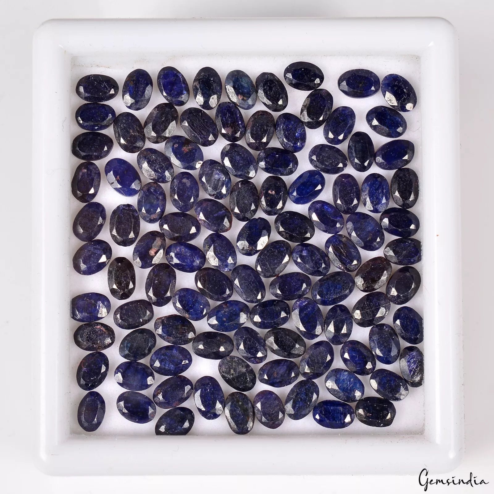 100 Pc Natural Blue Sapphire Oval Cut 6x4mm Loose jewelry Kind Gemstones~59.90Ct