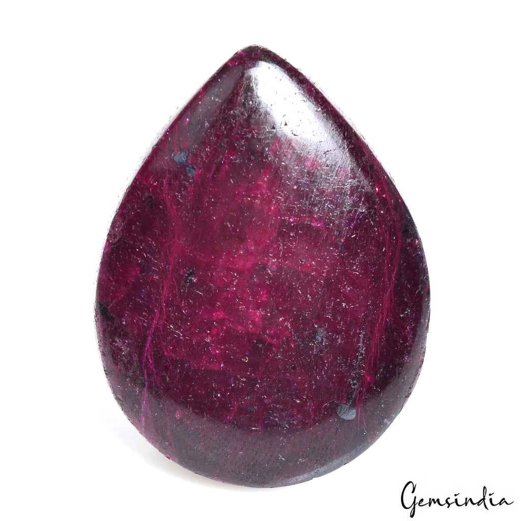 Natural Ruby Pear Cab 250.90 Ct Pendant Size Certified Gems For Making Jewelry