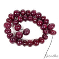 720 Ct/32Pc Natural Red Ruby Rondelle Cab Drilled Loose Beads Strand For Jewelry