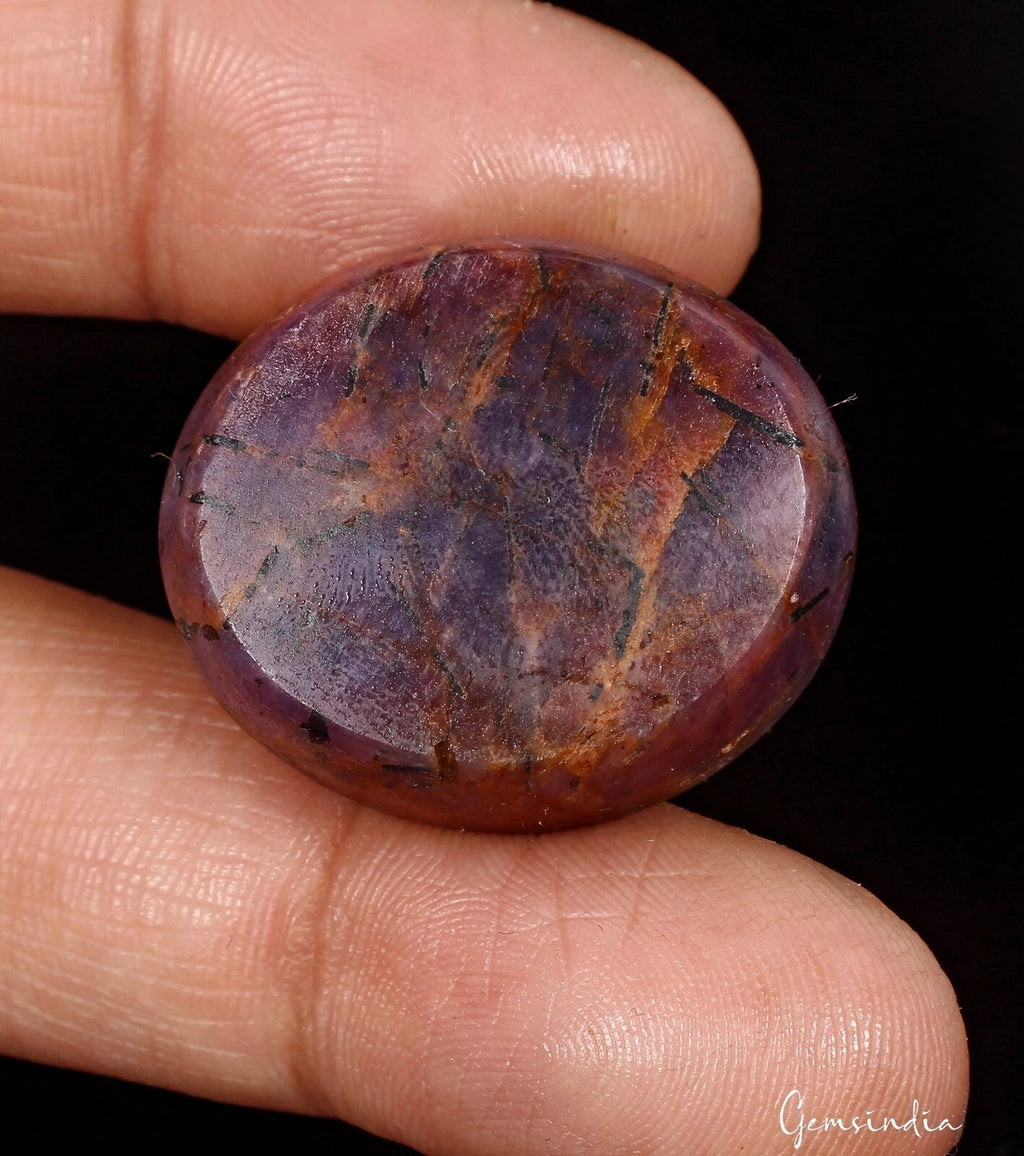 Ruby Cabochon, Oval Cabochon, Untreated — 29x24x15mm, 129 Ct, Madagascar