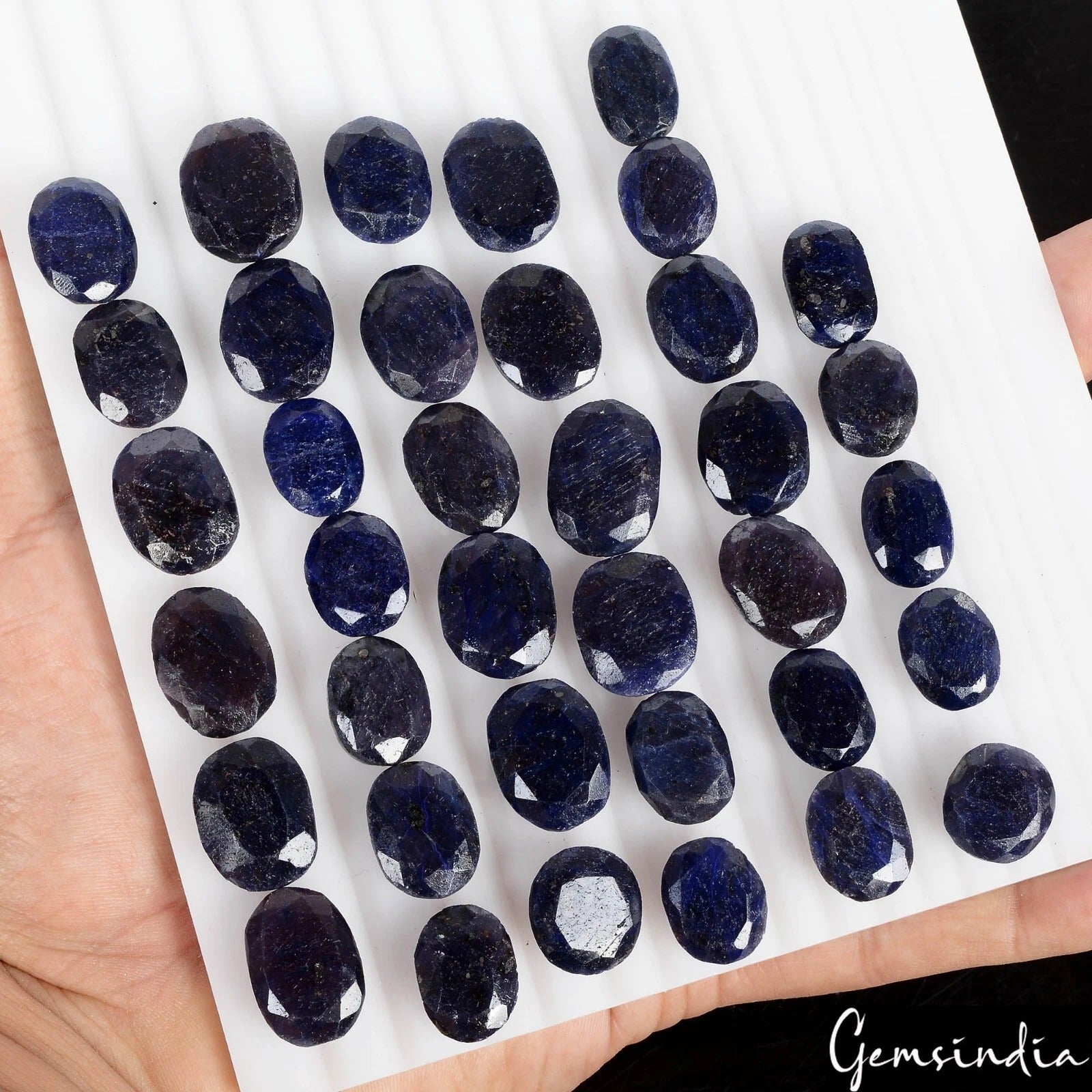 680 Cts Natural Blue Sapphire Oval Cut Loose 14-19mm Madagascar Gemstones/ 37 Pc