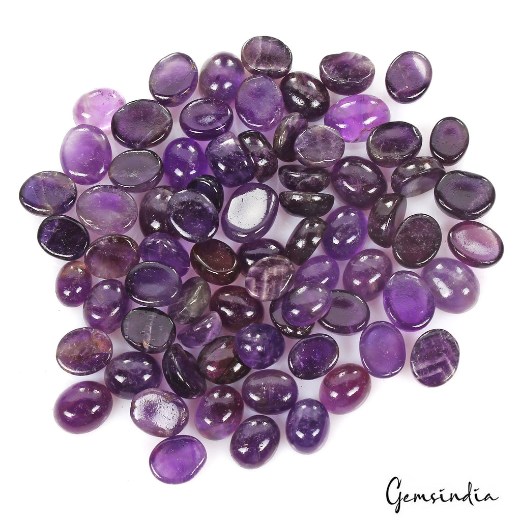 310 Cts Natural Untreated Rich Purple Amethyst Oval Cab Loose Gems For Jewelry