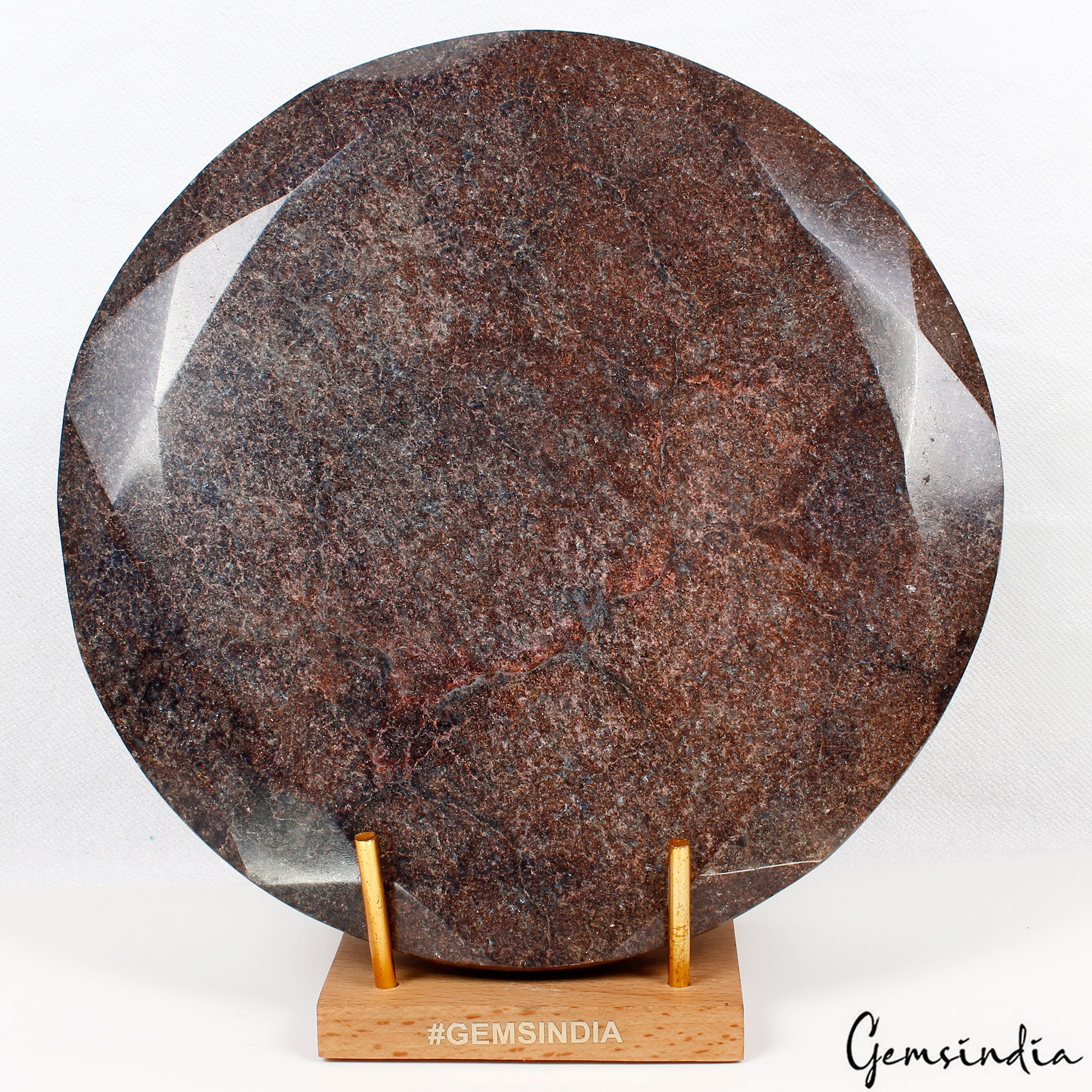 4 Kg Natural Blue Sapphire Round Cut Madagascar Large Top Grade Gemstone W Stand