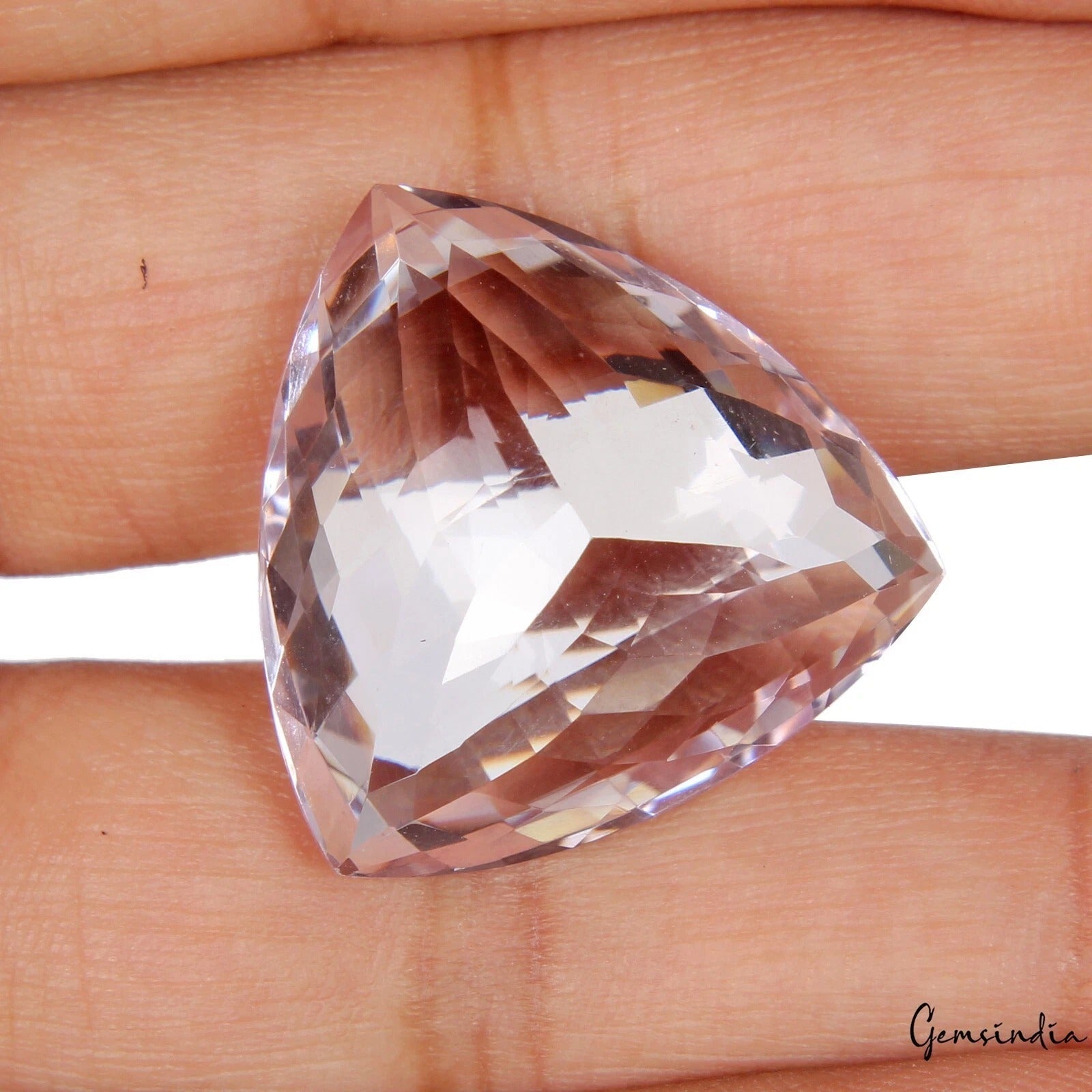 Certified 50.50 Cts Natural Untreated Bolivian Amethyst Trillion Checker Cut Gem