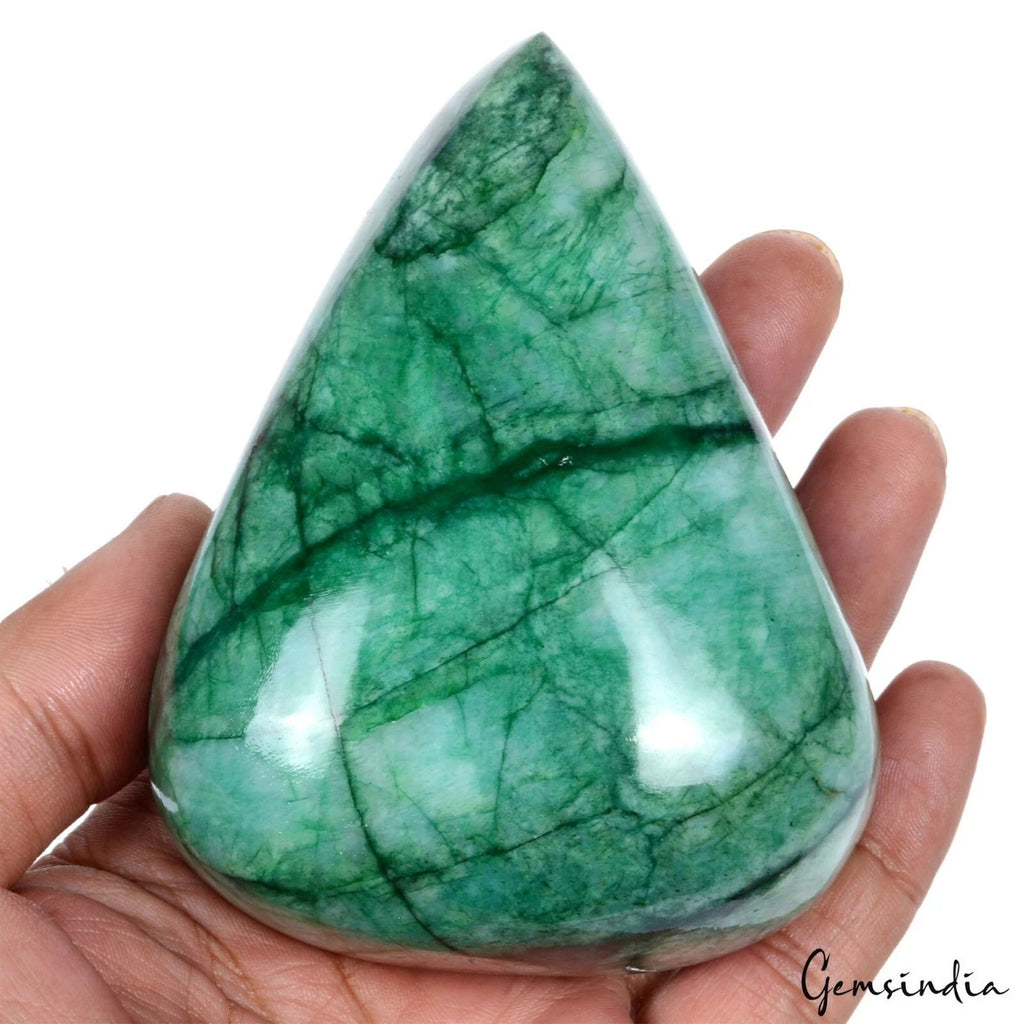 2250Ct Natural Green Emerald Pear Cab Earth Mined Museum Size Brazilian Gemstone
