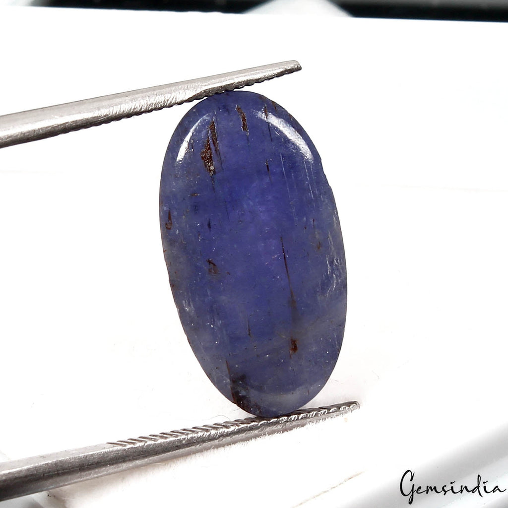 Certified 9.80 Cts Natural Blue Tanzanite Oval Cabochon Loose Unheated Gemstone