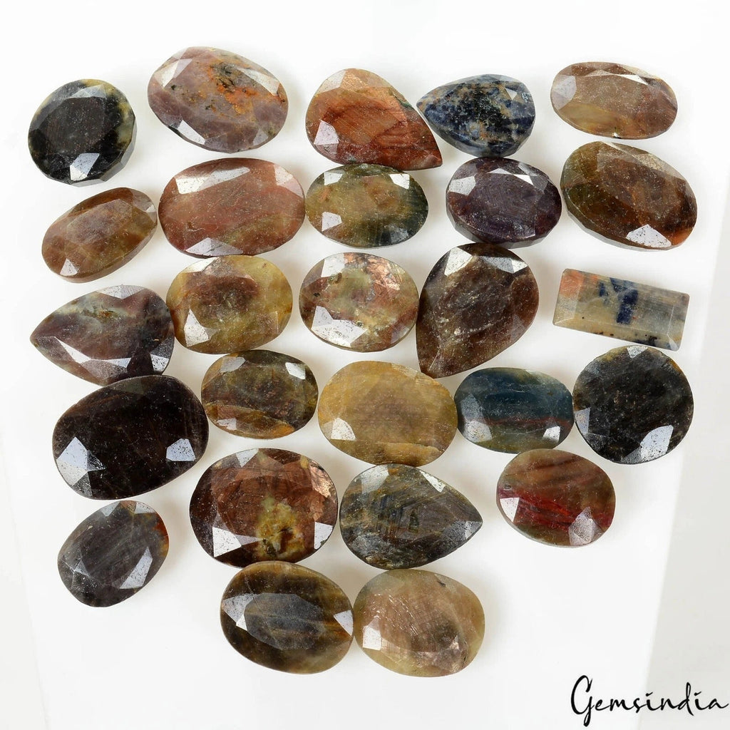 1400 Ct/26 Pcs Natural Untreated Multi-Color Sapphire Mix Cut Wholesale Gems Lot