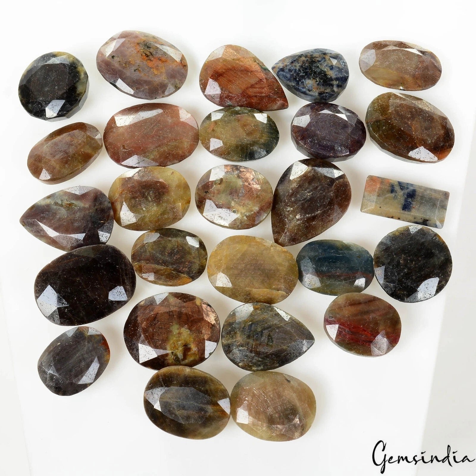 1400 Ct/26 Pcs Natural Untreated Multi-Color Sapphire Mix Cut Wholesale Gems Lot