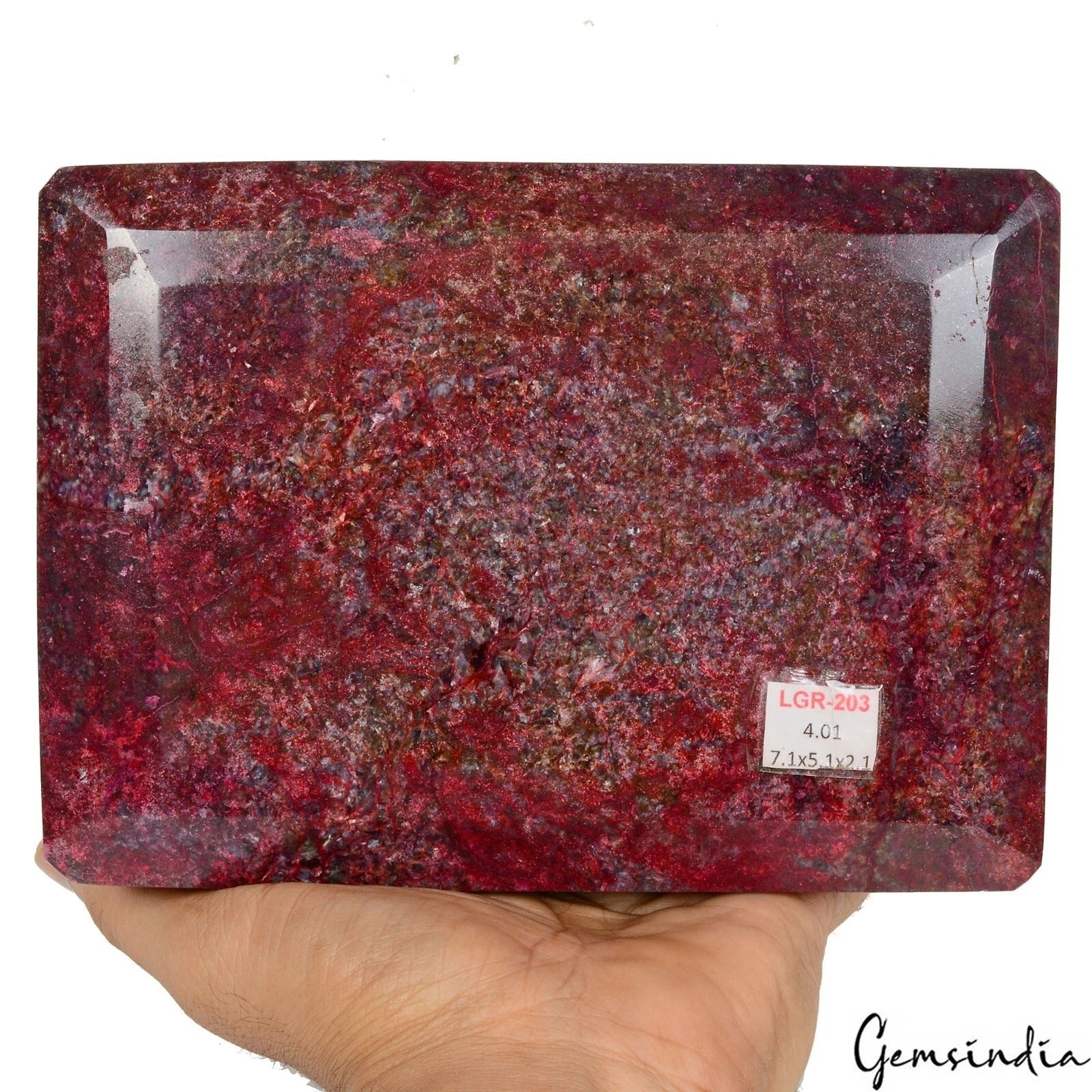 4 Kilo Natural Dark Red Ruby Octagon Cut Huge Earth Mined Museum Grade Gemstone
