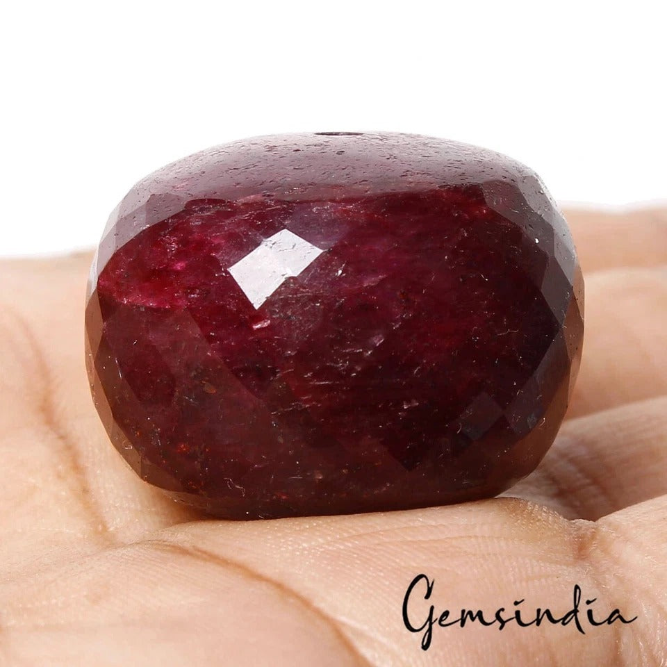 Ruby Beaded Strand, Round Cut, Color Enhanced — 29 x 29 x 23 mm, 240.00 Ct, Madagascar