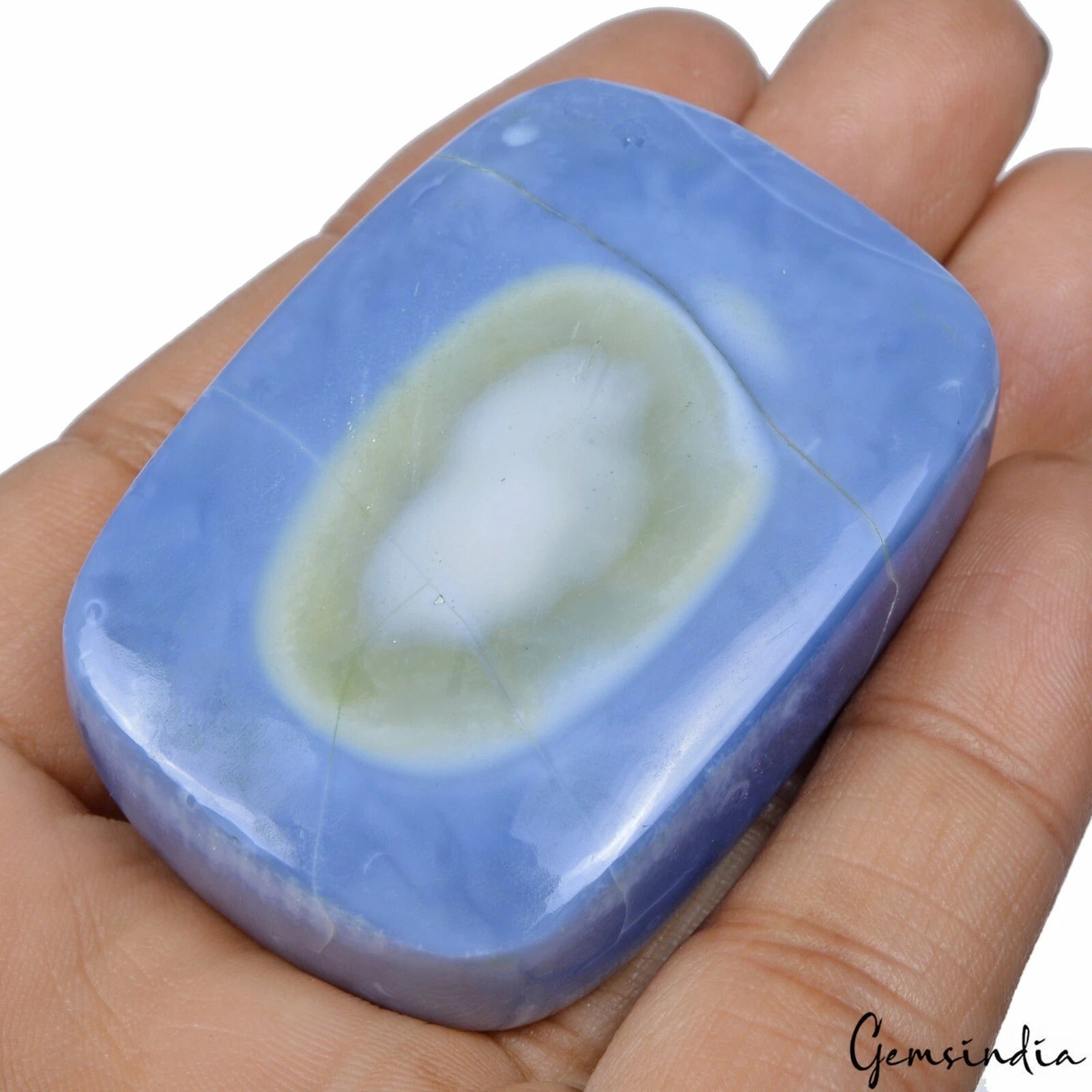 Opal Cabochon, Untreated, Blue — 54x38x23mm, 400 Ct, Australia