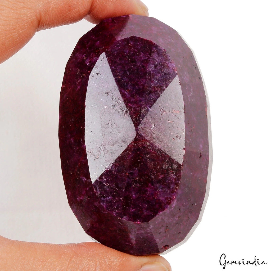 Natural Red Ruby 1450 Ct Oval Cut Loose Faceted Earth mined Gemstone, Madagascar