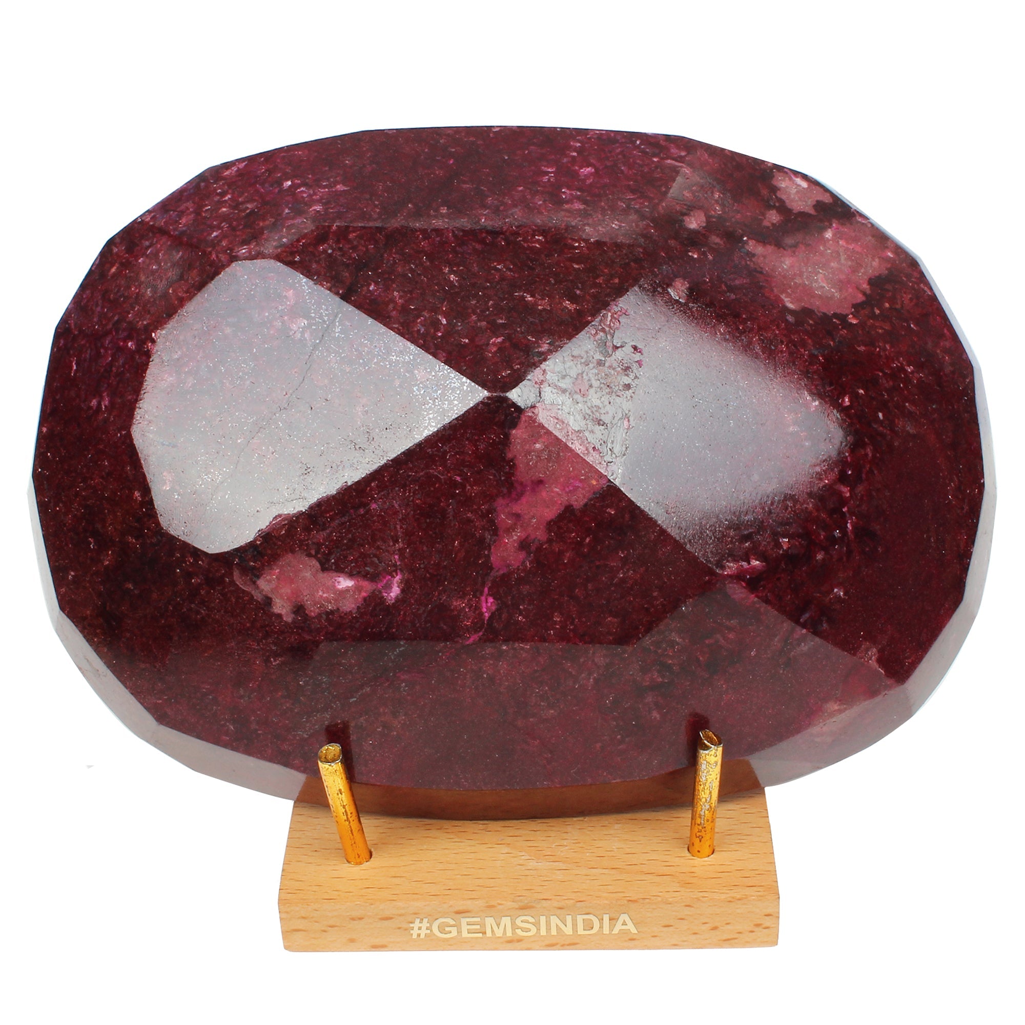 1.7 Kilo Natural Red Ruby Huge Oval Faceted Madagascar Museum size Gemstone