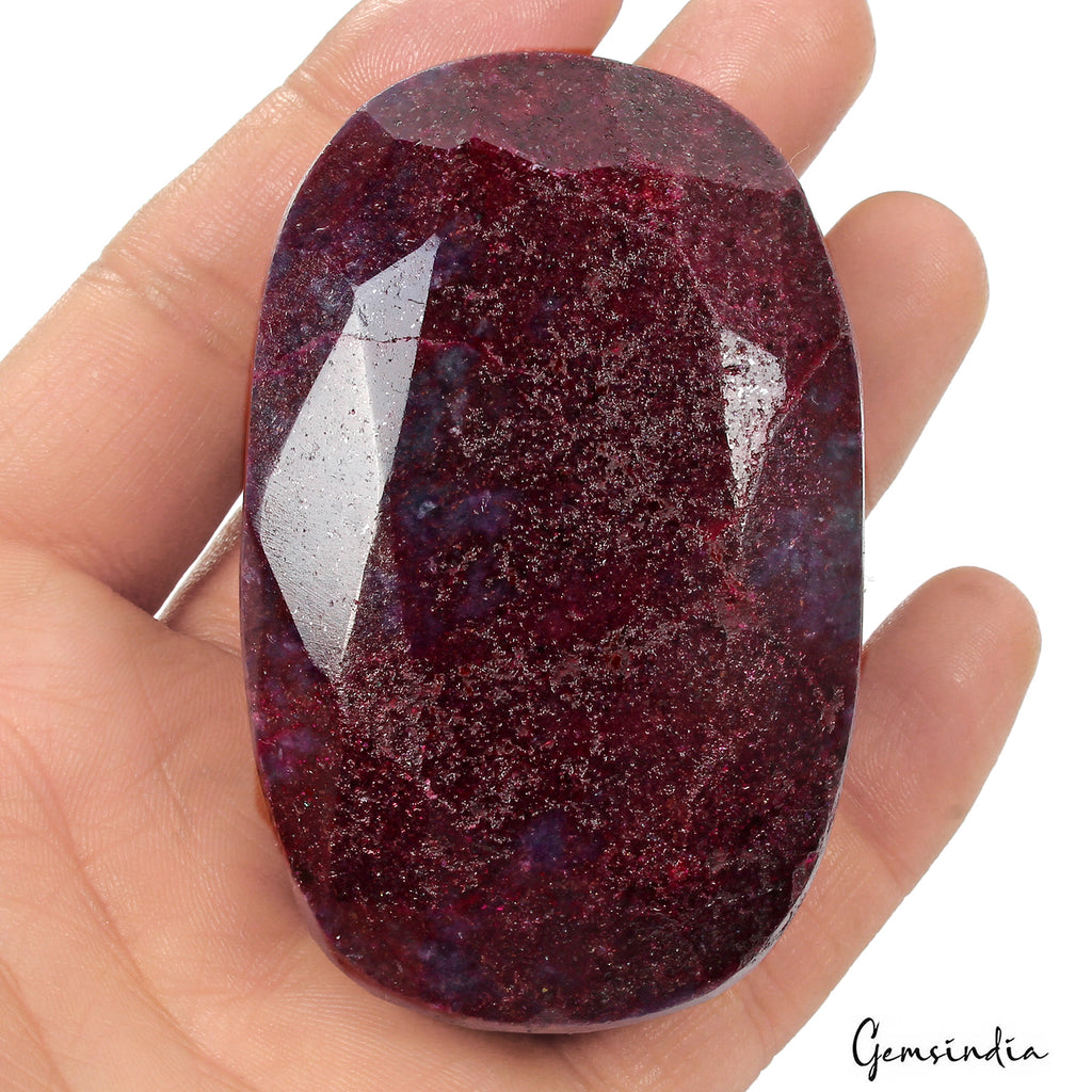 Ruby Loose Gemstone, Color Enhanced — 75 x 47 x 35 mm, 1550 Ct, Madagascar