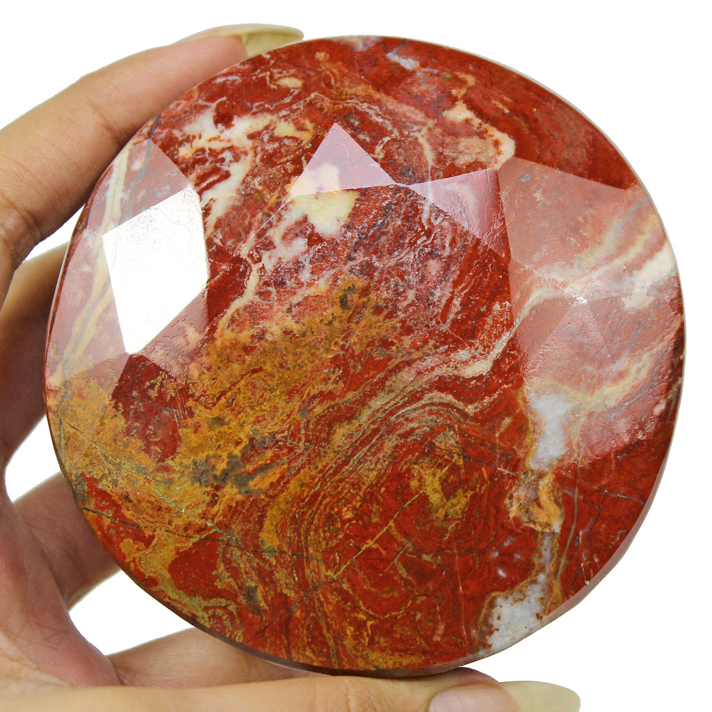 3000 Cts Natural Untreated Red Jasper Round Faceted Huge Loose Museum Size Gem
