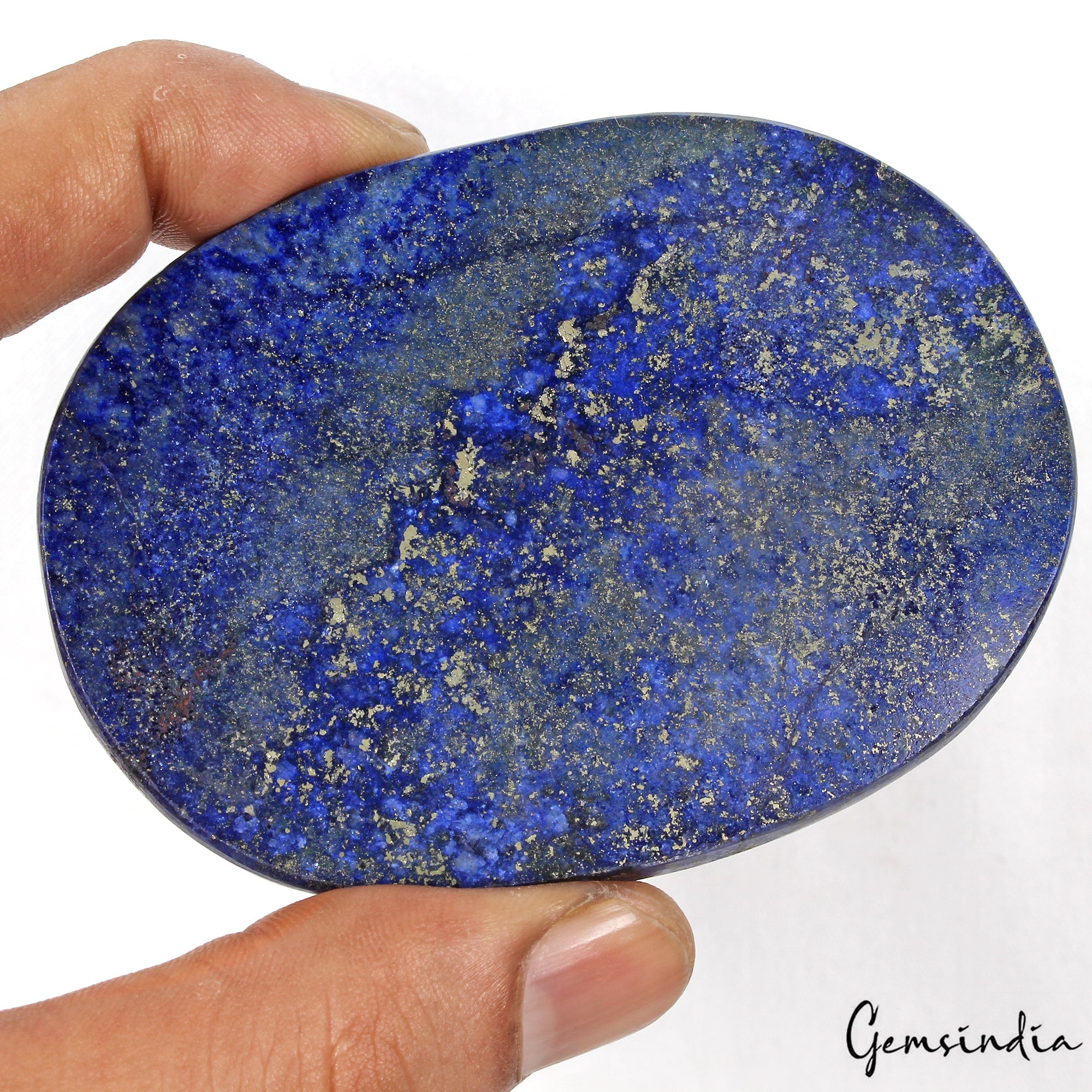 830 Cts Natural Blue Lapis Lazuli with Gold Flecks Oval Cabochon Loose Gemstone