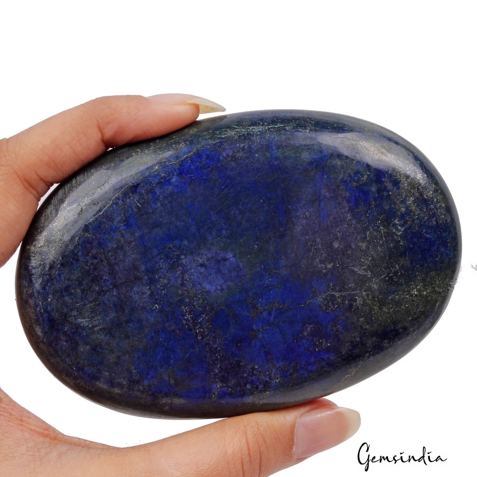 1100 Cts Natural Lapis Lazuli Huge Collectors Loose 107mm Oval Cabochon Gemstone