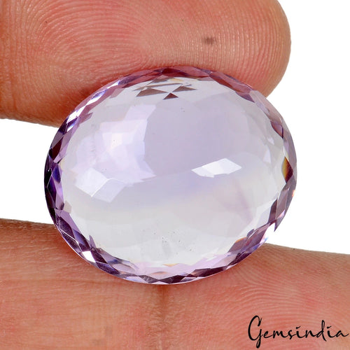Amethyst Loose Gemstone, Untreated, Purple — 22x19x8mm, 24.50 Ct, Brazil