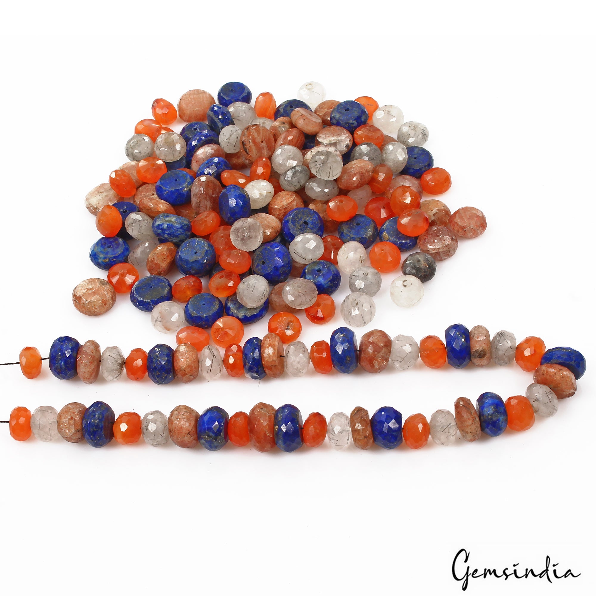 Lapis Lazuli Beaded Strand, Multi Color — 172 Pieces, 8mm to 12mm, 830 Ct