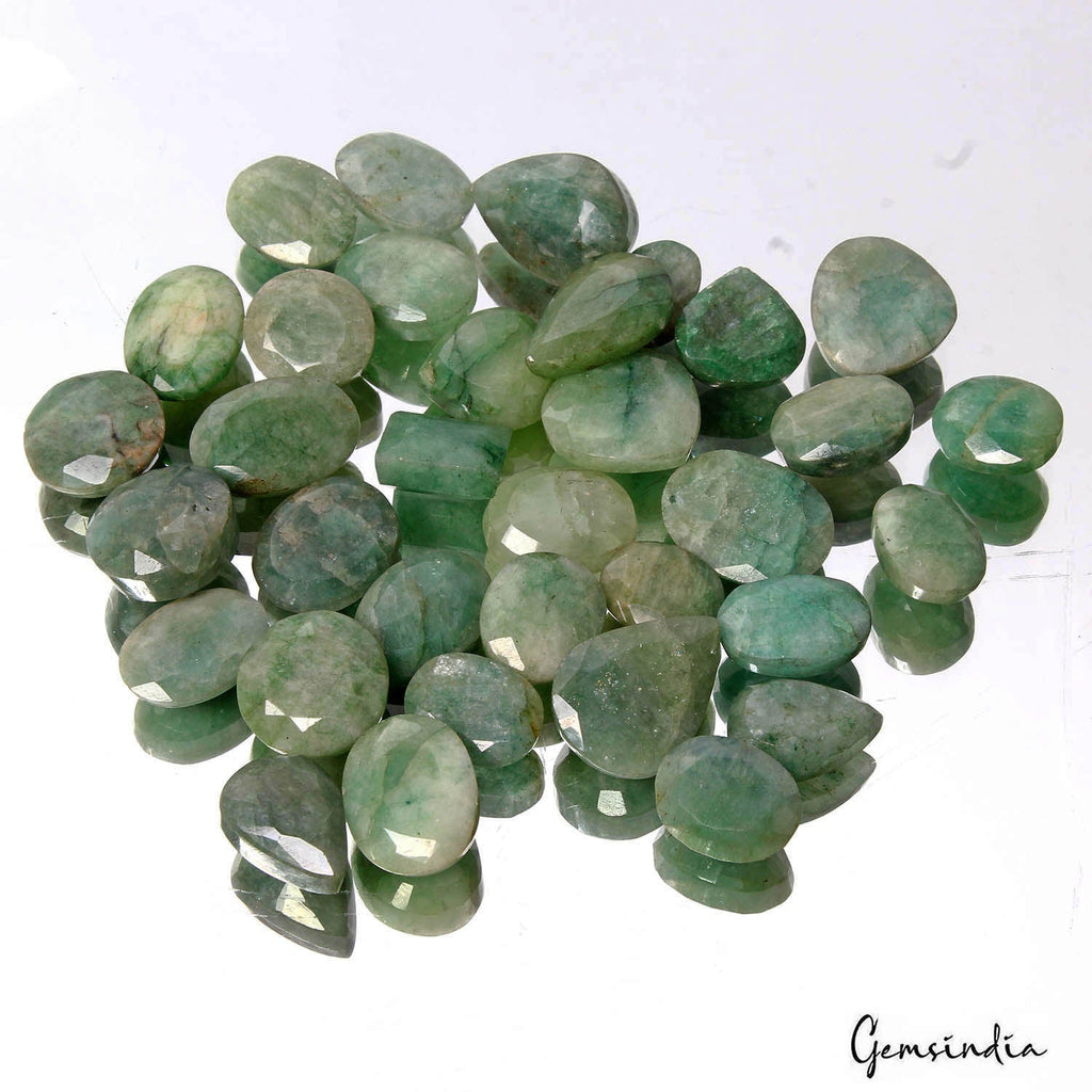 600 Cts/34 Pcs Natural Green Emerald Mix Cut Loose Gems 16mm-25mm Wholesale Lot