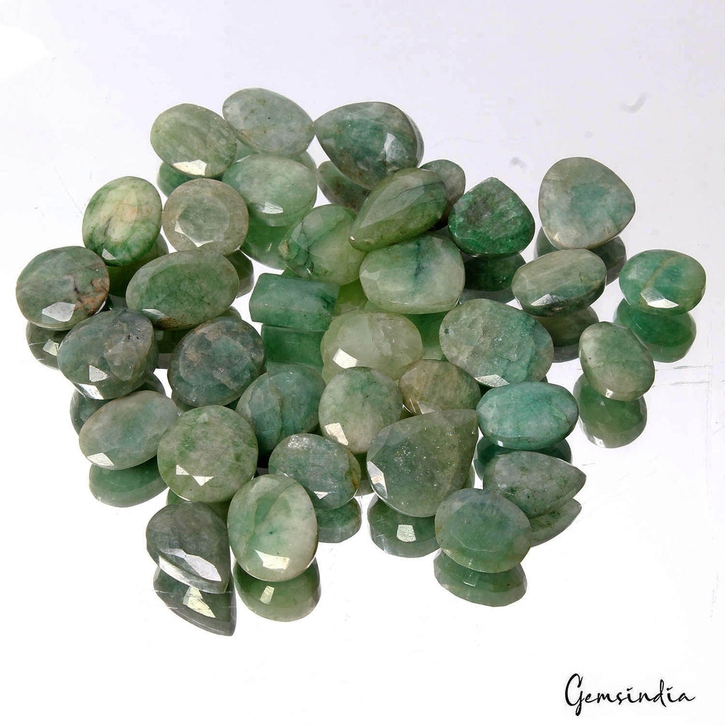 Emerald Lot, Loose Gemstone, Green — 34 Pieces, 16mm, 600 Ct