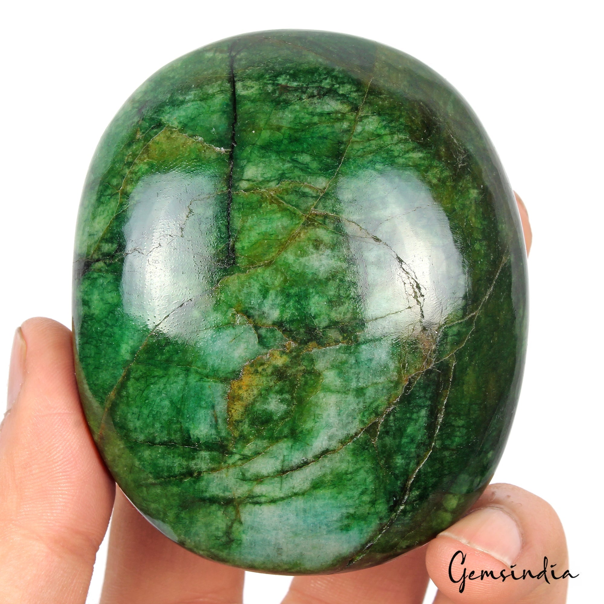 1720 Ct Oval Cabochon Green Emerald Natural Earth Mined Loose Brazilian Gemstone