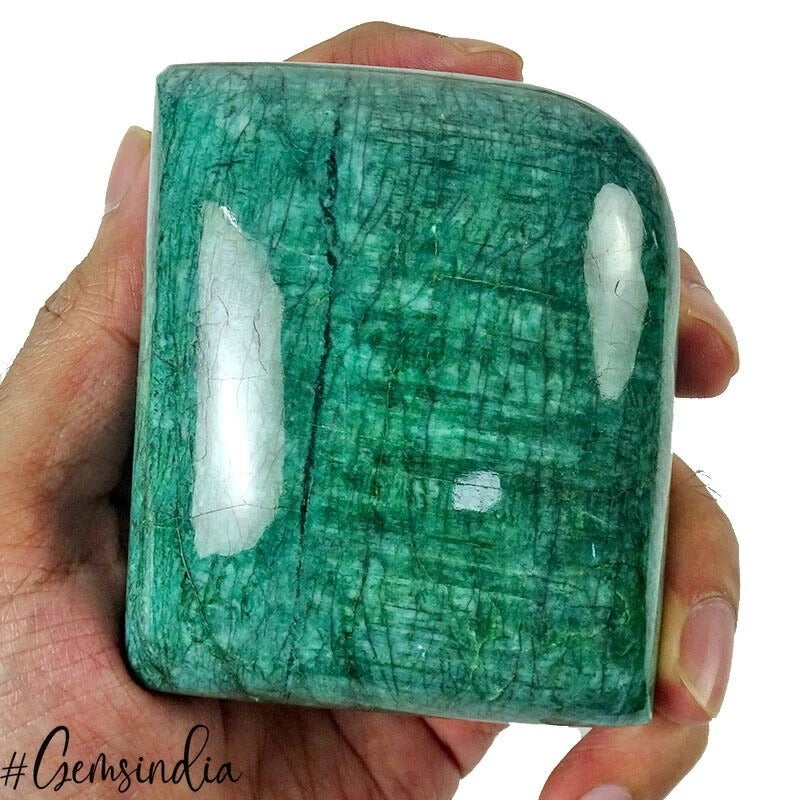 Certified 2620 Cts Natural Brazilian Green Emerald Fancy Cab Huge Size Loose Gem