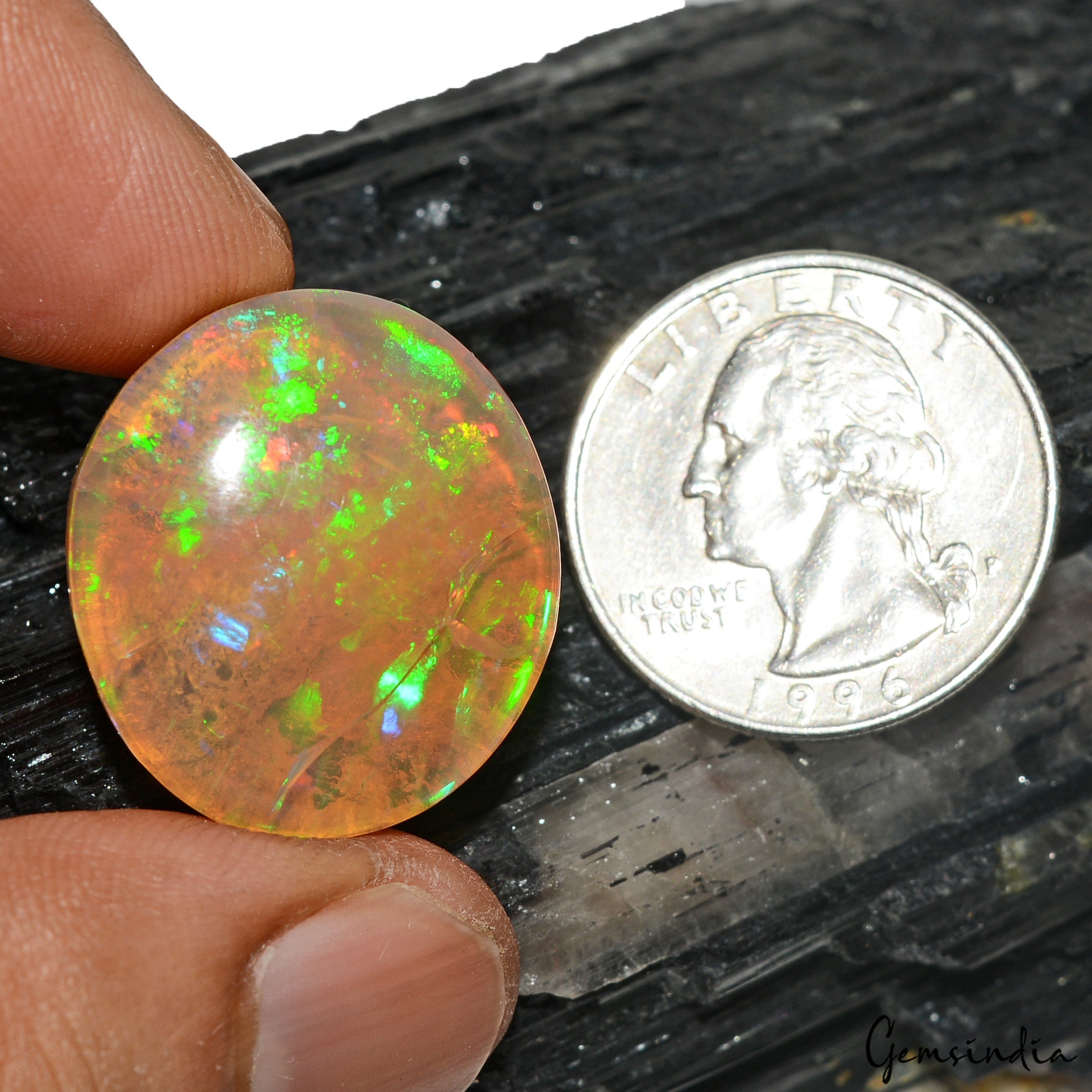 Certified 30.90 Ct AAA grade Natural Ethiopian loose Rainbow Shine opal Gemstone