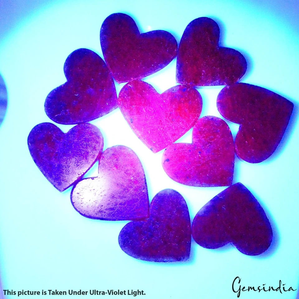 720 Cts/10 Pcs Natural Dark Red Ruby Heart Cut Loose Wholesale Gems For Jewelry