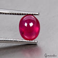 1.10 Ct Natural Red Ruby Oval Cabochon Loose Mozambique Certified Gemstone 6x5mm