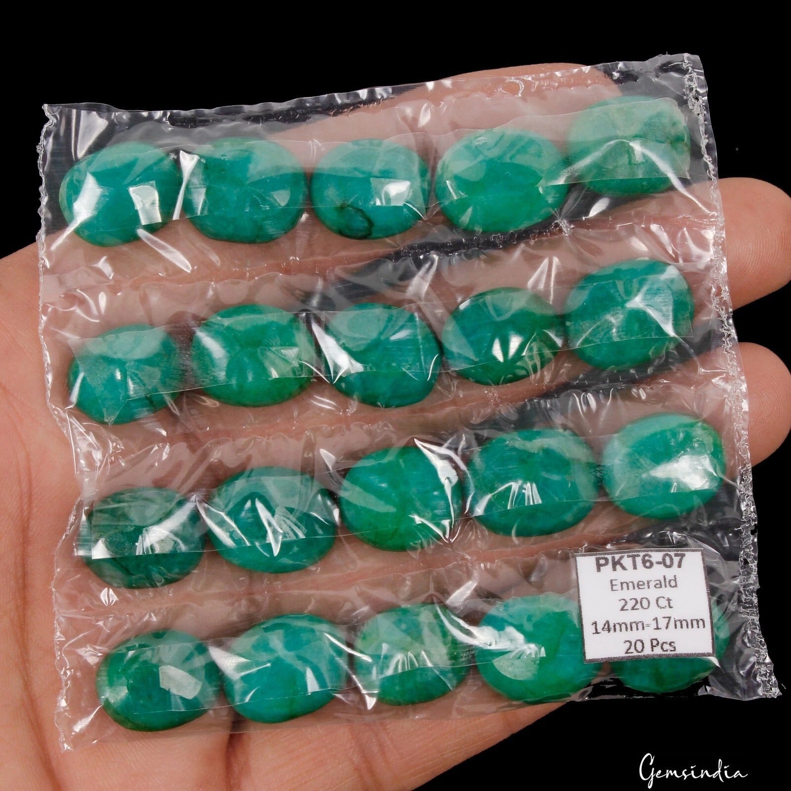 Certified 220 Ct/20 Pcs Natural Brazilian Fine Green Emerald Oval Cut Loose Gems