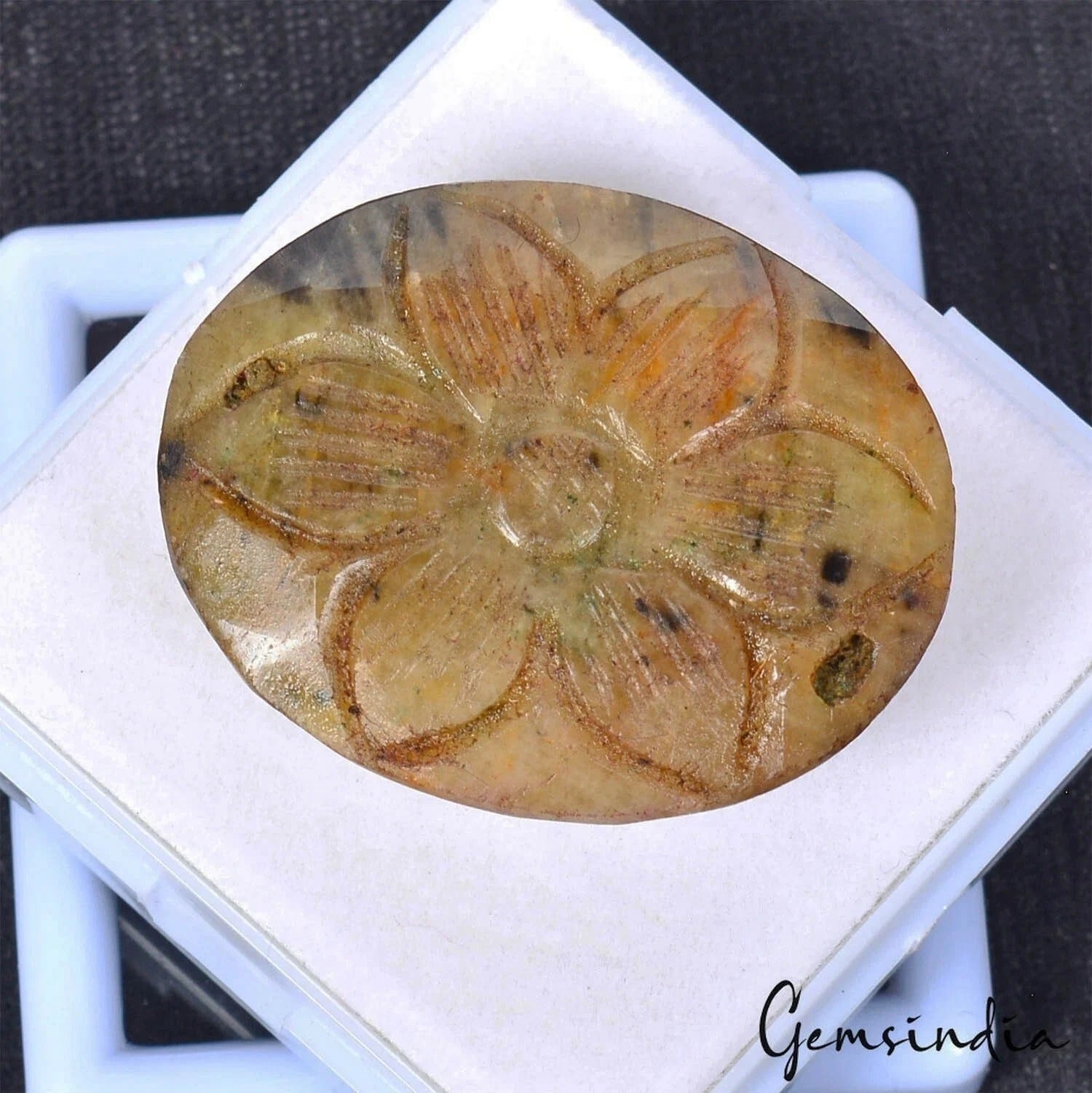 188.20 Ct Natural Untreated Brown Sapphire Oval Cut Carved Earth Mined Gemstone