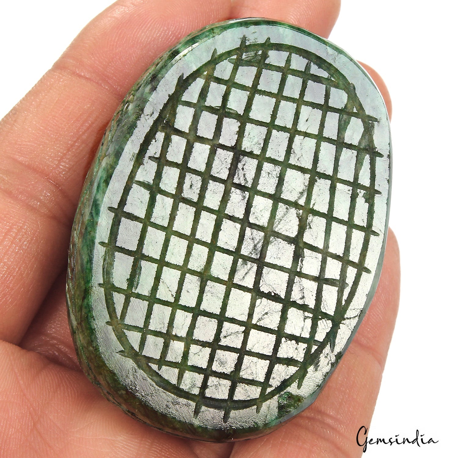 680 Ct Natural Green Brazilian Emerald Oval Cut Earth Mined Carving Loose Gems