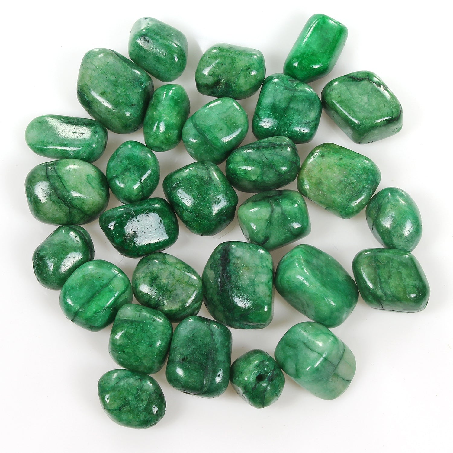 440 Ct/28 Pcs Natural Brazilian Green Emerald Nuggets Shape Drilled Bead Gems