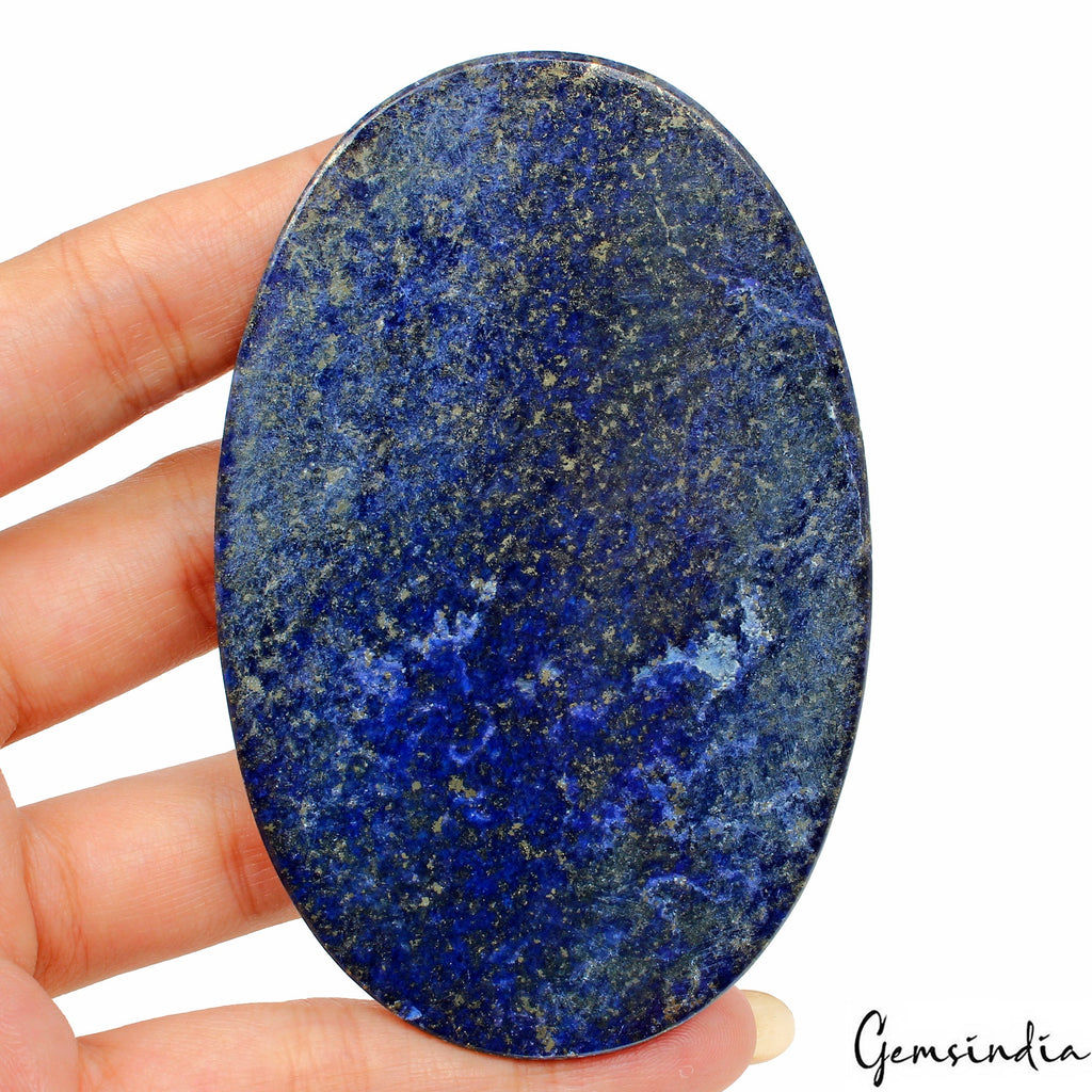 520 Ct Natural Blue Lapis Lazuli With Gold Pyrite Oval Cut Cab Pendant Size Gems