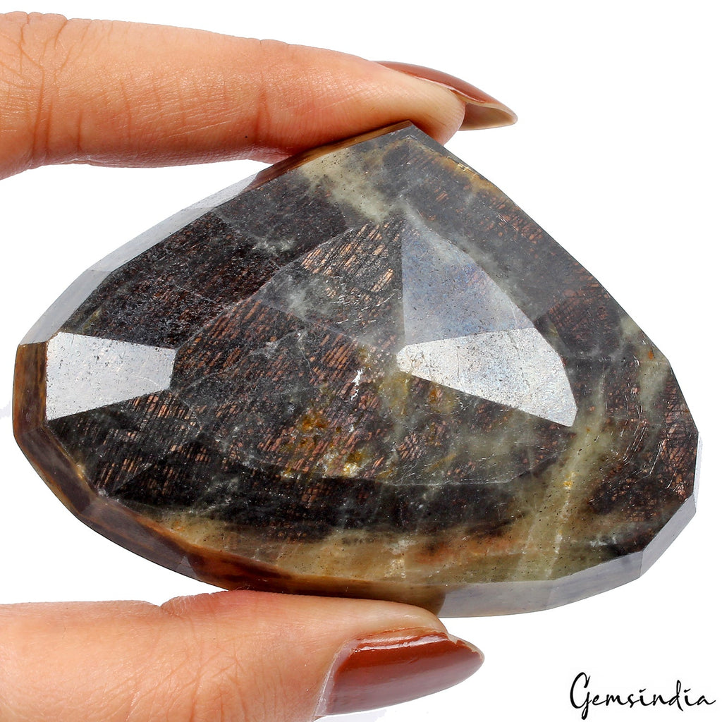 Certified 790Ct Natural Untreated Brown Black Sapphire Pear Faceted Cut Gemstone