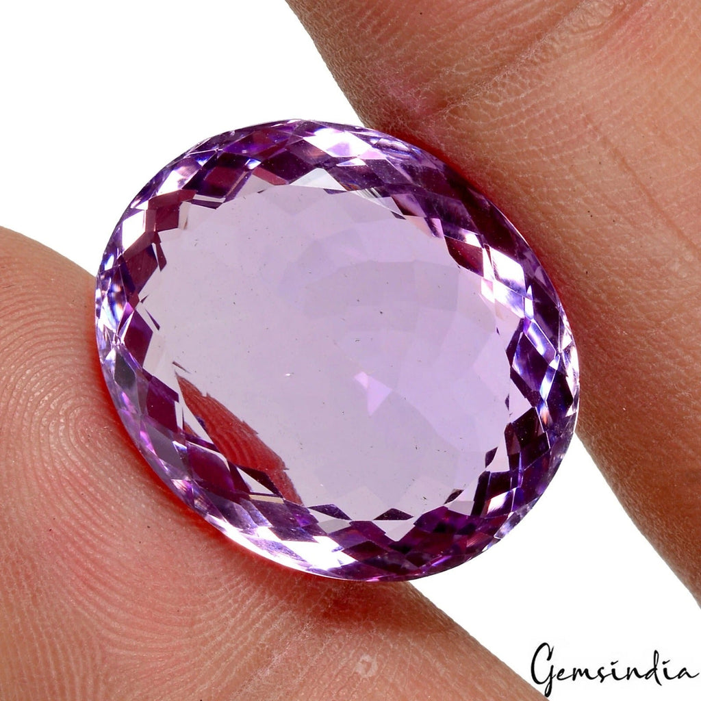 Certified 26.50 Cts Natural Brazilian Purple Amethyst Oval Cut Flawless Rare Gem
