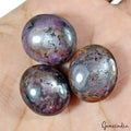 160+Ct/3 Pcs Natural Untreated Purple Star Ruby Oval Cab Loose Gems For Jewelry