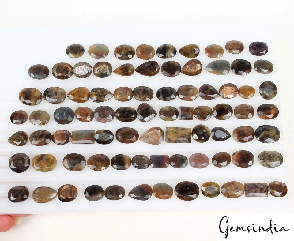 700 Cts/81 Pcs Natural Untreated Multi Color Sapphire Mixed Cut Gems For Jewelry