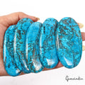 1180 Ct/5 Pcs Natural Blue Spiderweb USA Turquoise Ova Cab Loose Gem For Pendant