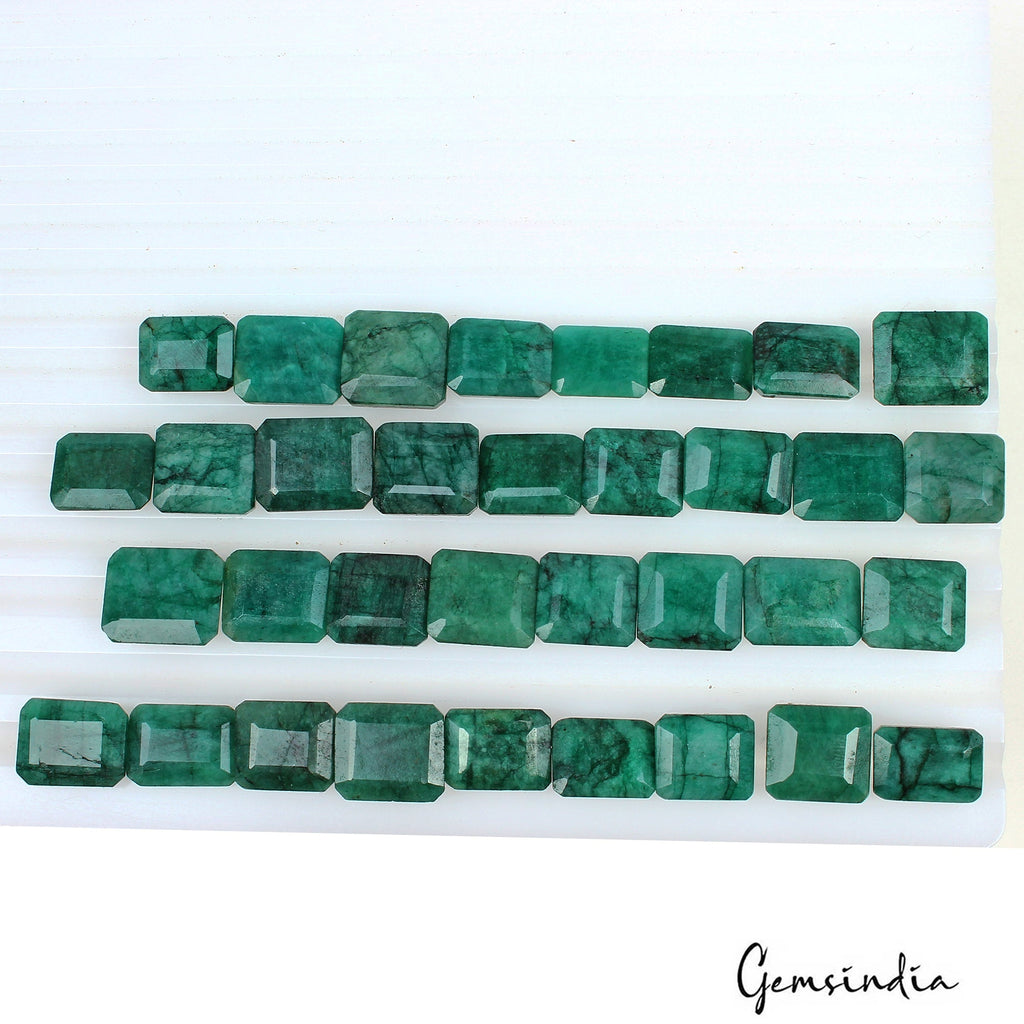 Natural Green Brazilian Octagon Cut Emerald 270.00 Ct Loose Wholesale Gems Lot